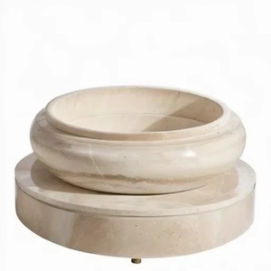 Cendrier rond classique en marbre portable pour restaurants et hôtels - Cendrier pour cigares et cigarettes - Product Image 6
