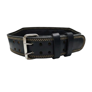 Custom Embossed Logo 4" Leather Weightlifting <b>Belt</b> Professional High Quality Adjustable Non-Slip Genuine Full Grain Leather - Product Image 2
