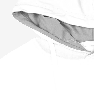 Sudadera con Capucha Blanca para Hombre, Manga Raglán, Bloques de Color, Corte Ajustado, Secado Rápido, Tejido de Punto, Manga Larga, Informal, para Primavera - Product Image 4