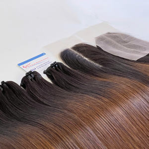 Style unique : Extensions de cheveux humains à couleur ombrée personnalisée, trame double, cheveux vierges bruts - Product Image 3