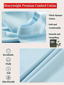 Custom Printed Light Blue Short Sleeve O-Neck T-Shirt Kids Casual Wear 100% Cotton Jersey Fabric 160g Eco-Friendly Anti-Pilling - Product Image 4