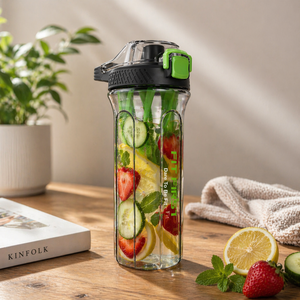 Custom <b>Protein</b> Shaker <b>Bottle</b> for Gym | BPA-Free Plastic Smoothie Shaker <b>Bottle</b> with Secure Lid & Easy Mix Design - Product Image 1