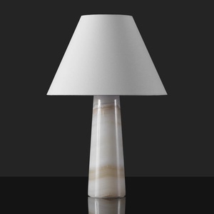 Premium Marble Living Room Lamp With Smooth Tapered Structure And Sophisticated Modern Decorative Presence - Product Image 3