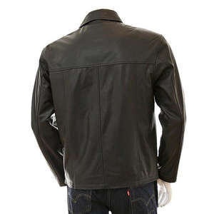 Blouson Moto Classique en Cuir de Vachette pour Homme – Coupe Décontractée, Fermeture Éclair Intégrale, Écologique, Anti-Bactérien, Imperméable et Séchage Rapide – Collection Printemps - Product Image 2