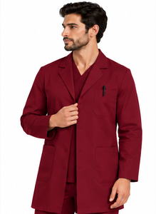 Blouse de laboratoire blanche avec logo pour hommes et femmes, uniforme de médecin à manches longues, vêtements de travail médicaux respirants, laboratoire pharmaceutique - Product Image 5