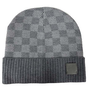 High Quality Winter <b>Wool</b> <b>Beanie</b> <b>Hat</b> Plaid Letter Design Unisex Outdoor Warm Knitted Cap Fashionable Jacquard <b>Beanie</b> for Beach - Product Image 1