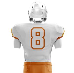 Camiseta de fútbol americano personalizada, conjunto de uniforme sublimado, número de sarga de aparejos, ropa de equipo de tela transpirable - Product Image 6