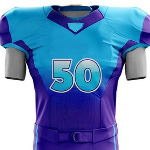 Equipación de Fútbol Americano, Conjunto Personalizado en Degradado Verde Azulado y Morado, Camiseta de Fútbol Americano, Uniforme de Entrenamiento - Product Image 2