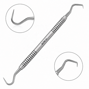 Sonda exploradora dental de doble punta de acero inoxidable, instrumento de diagnóstico dental con mango ergonómico - Product Image 1