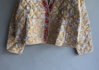 Jaket Musim Dingin Wanita Bermotif Bunga Berlapis, Bernapas, Kerah V Pendek, Katun, Lengan Panjang, Kancing, Hadiah Musim Gugur untuknya