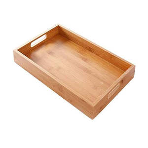 Plateau de service en bois modèle Premium 25, élégant et stylé, vaisselle en bois pour servir du café, du thé, des collations, des desserts - Product Image 3