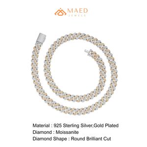 Moissanite Cuban Link Chain Necklace Iced Out Rose Gold Plated Hip Hop Necklace Luxury Jewelry for Men Women - Product Image 6