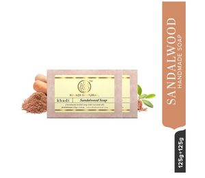 Jabón natural de sándalo Khadi que ayuda con el acné corporal. Jabón artesanal para todo tipo de piel. Sin parabenos ni sulfatos. 250g - Product Image 3