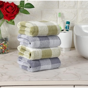 Microfiber <b>Bath</b> <b>Towel</b> <b>Set</b> 250 Gms 30X60 Inch 215 GSM Soft Absorbent Quick Dry <b>Towel</b> Micro Check Pattern - Product Image 1