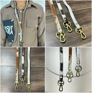 Vente en gros de lanière en cuir de vachette véritable au design personnalisé fait à la main en cuir véritable porte-badge de carte d'identité lanière de cou pour unisexe - Product Image 3