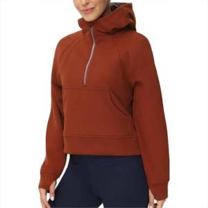 Customized Logo Hooded Quick Drying 100% Cotton <b>Fleece</b> <b>Hoodies</b> for <b>Women</b> Workout with OEM Service - Product Image 3