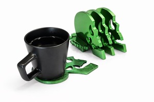 Posavasos de Metal Negro con Diseño de Calavera Premium, Adecuados para Decoración de Cafeterías, Protección de Mesas y Estilo Gótico, de la India - Product Image 2