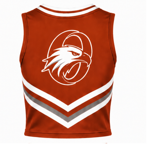 Haut de sport sans manches rouge pour équipe, uniforme de compétition, tenue d'entraînement, vêtement de performance pour cheerleading - Product Image 2