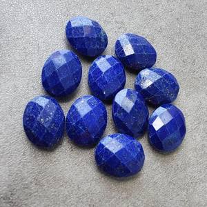 Pierre précieuse naturelle en lapis-lazuli, forme ovale, taille briolette, calibrée, pour bijoux - Product Image 4