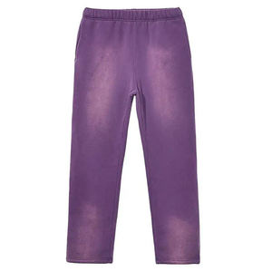 กางเกงผู้ชายวินเทจผ้าคอตตอนฟอกสีง่ายเอวยางยืดสำหรับ100% พิมพ์ลายพัฟออกแบบได้ตามต้องการ - Product Image 2