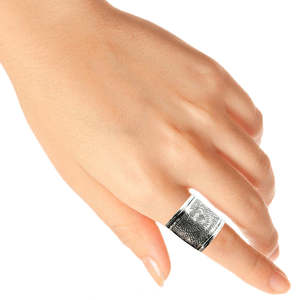 Ethnic Style Antique Silver <b>Rings</b> Crafted From 925 Sterling Silver Handmade Wide Band Design <b>Rings</b> Available At Affordable Price - Product Image 2