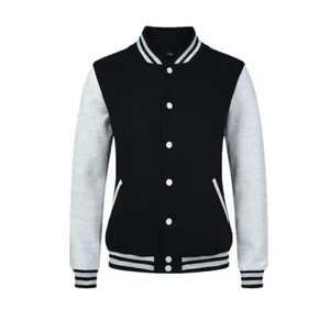 Spandex Men's JacketsCustom Varsity Jacket Men's College Baseball Jacket Solid Color Breathable Polyester Casual Turn-down - Product Image 5