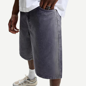 Venta al por mayor 2026: Pantalones cortos de mezclilla 100% lavados de alta calidad para hombre, hasta la rodilla, con logotipo personalizado, servicio OEM y envíos rápidos. - Product Image 1