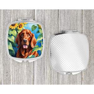 Irish Setter Sunflowers Compact Travel Makeup <b>Mirror</b> <b>Pocket</b> Folding Handheld for Women and Girls Decorative Gift Idea - Product Image 4