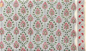 Tela india estampada a mano, hermosa tela decorativa hecha a mano con estampado floral, tela de algodón para confección de vestidos, textiles para el hogar, estampado personalizado - Product Image 4