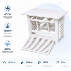 Abri météorologique Stevenson Screen |   Boîtier de protection pour dispositif de surveillance de la température et de l'humidité extérieurs - Product Image 5