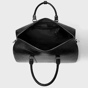 Handcrafted <b>Leather</b> <b>Duffle</b> <b>Bag</b> for <b>Men</b> Classic Travel Style with Premium Quality Polyester Lining and Large Capacity - Product Image 1