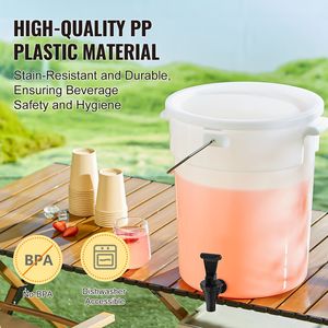 Dispenser per Bevande da 5 Galloni con Rubinetto e Coperchio, Dispenser in Plastica per Succhi, Ideale per Feste, Tè Freddo, Limonata, Succo, 220V - Product Image 4