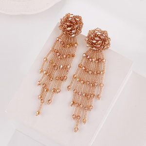 Colorful Seed Beads <b>Earrings</b> Handmade Long <b>Tassel</b> Beads <b>Earrings</b> for Women Beach Jewelry by MD HANDICRAFTS - Product Image 6