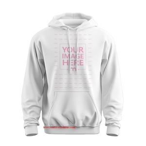 Pull à capuche de luxe épais 100% coton pour hommes surdimensionné brodé Technics solide motif teint uni pour le printemps - Product Image 1