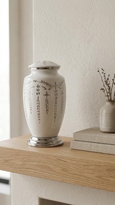 Vase en aluminium pour plantes d'intérieur, style urne, support de plante artificielle, décoration de table - Product Image 5