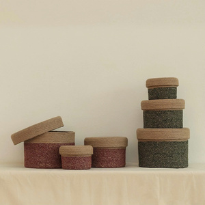 Natural Grass Braided Basket <b>Storage</b> <b>Containers</b> Handmade Design Mini Braided Seagrass Basket <b>Containers</b> Boho <b>Storage</b> OEM ODM - Product Image 2