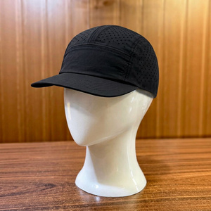 Casquette de sport respirante et imperméable en maille à 6 panneaux, broderie 3D, unisexe, noire, pour activités de plein air, plage, pêche, printemps, été, taille adulte - Product Image 3