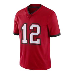 Custom American <b>Football</b> Jersey <b>Red</b> Polyester Breathable Team Training Uniform - Product Image 1