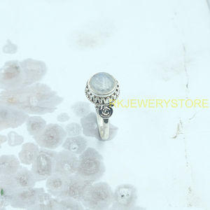 Natural Moonstone Gemstone <b>Ring</b> 925 Sterling <b>Silver</b> Handmade <b>Statement</b> Vintage Boho <b>Statement</b> <b>Ring</b> for Women Gemstone Jewelry - Product Image 6