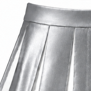Custom <b>Metallic</b> <b>Silver</b> Pleated Cheerleading <b>Skirt</b> Women Sports Dance Uniform Competition Performance Apparel With Stylish Finish - Product Image 3