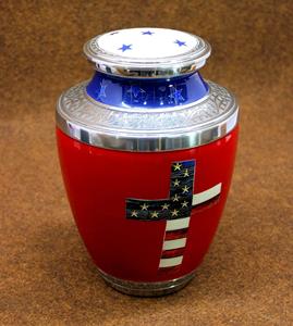 Urnas de Cremación con Bandera Americana para Cenizas Humanas, Urnas para Cenizas de Adultos de 200 Pulgadas Cúbicas - Product Image 3