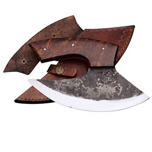 Handmade Broad <b>Axe</b> Forged Steel Blade 4 1/2in Wood <b>Handle</b> Genuine Leather Sheath Tree Felling Outdoor Use - Product Image 3
