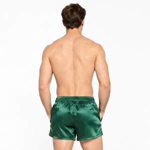 <b>Men</b> Sleepwear Underwear <b>Silk</b> Satin Boxers Shorts Nightwear <b>Pajamas</b> Shorts Lightweight Nylon Shorts <b>Men</b> Silky Sleep Shorts - Product Image 2