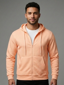 Men's Lightweight <b>Hooded</b> <b>Zip</b> Sweatshirt Breathable Casual Jacket with Soft Fabric for Outdoor and Daily Wear - Product Image 3