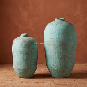 Guci Bala M Vase Urne de Sol Rustique en Terre Cuite Tosca, Pot en Céramique Artisanale, Récipient Décoratif en Grès, Vente en Gros - Product Image 2