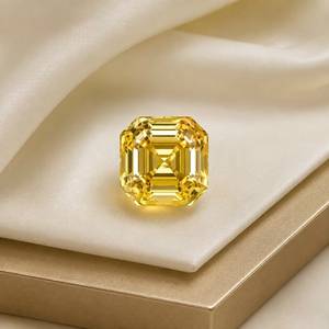 Diamant naturel fantaisie jaune vif cultivé en laboratoire, taille émeraude, pierre libre VS1, excellente qualité pour la fabrication de bijoux - Product Image 4