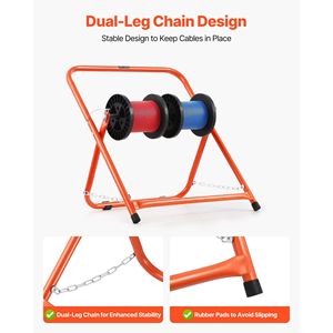 Dispensador de Cables de Acero de Alta Resistencia, Portátil, con Soporte para Bobinas de 20 mm de Diámetro y Base para Cables Eléctricos - Product Image 5