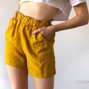 Oferta Especial: Shorts Tulipán de Mujer con Frente Plano, Volantes, Ribete de Encaje, Dobladillo Curvo, Ecológicos, Transpirables, de Secado Rápido, Elásticos, 100% Algodón - Product Image 1