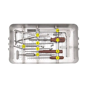 Sistema de tornillos pediculares espinales posteriores toracales ortopédicos, kit de instrumentos manuales para cirugía de columna con placa toracolumbar - Product Image 1