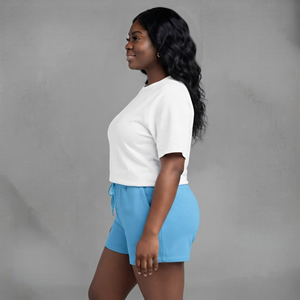 High Quality Oversized Drop Shoulder Women's 2 Piece <b>Set</b> 100% Cotton 2 tone baggy fit Streetwear Hip Hop women's Short <b>set</b> - Product Image 3